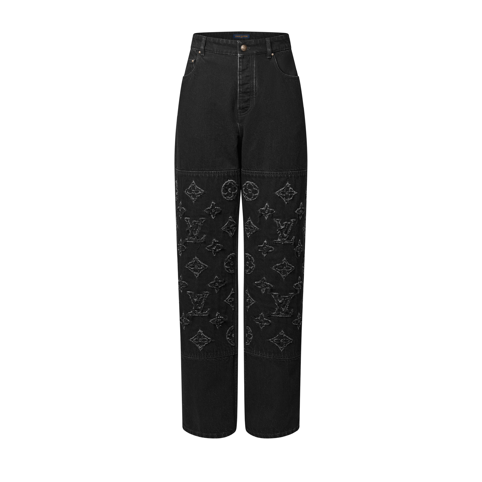 Monogram Destroy Denim Trousers - Luxury Black | LOUIS VUITTON